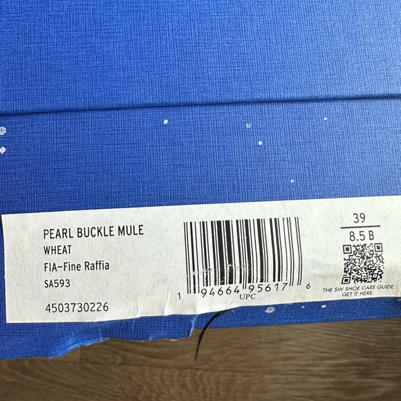 Stuart Weitzman Pearl Buckle Mule size 8.5 - Picture 4 of 5